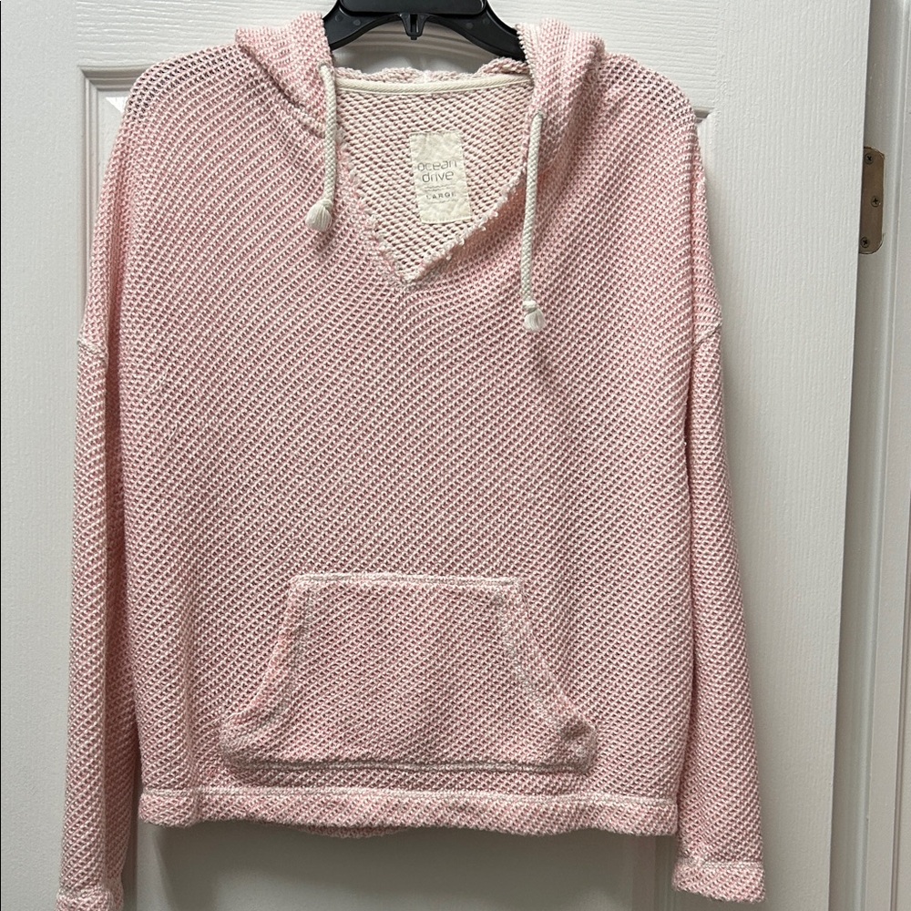Ocean Drive Light Pink Textured Hoodie